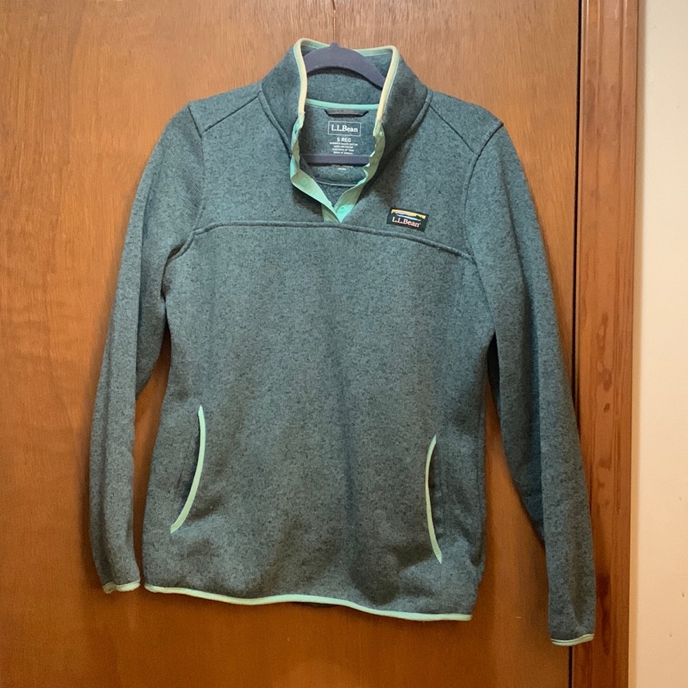 Women's L.L.Bean Sweater Fleece Pullover - Green, Size Small